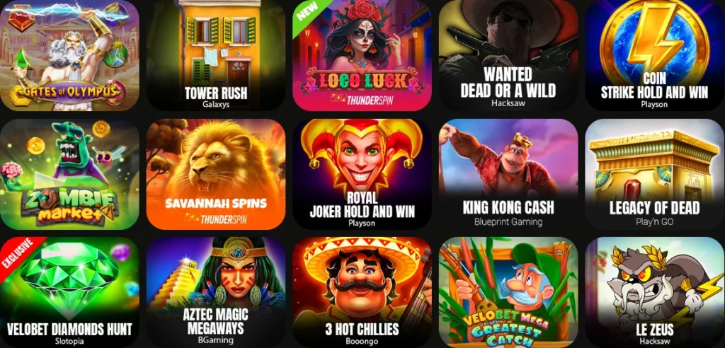 VeloBet Casino slots